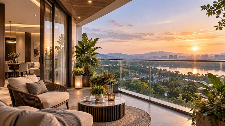 Rooftop lounge hoàng hôn Sedona Việt Trì